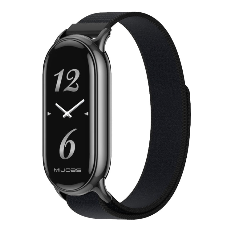 For Xiaomi Smart Band 9 / 8 MIJOBS Nylon Watch Band Wristband(Black) - Watch Bands by MIJOBS | Online Shopping UK | buy2fix