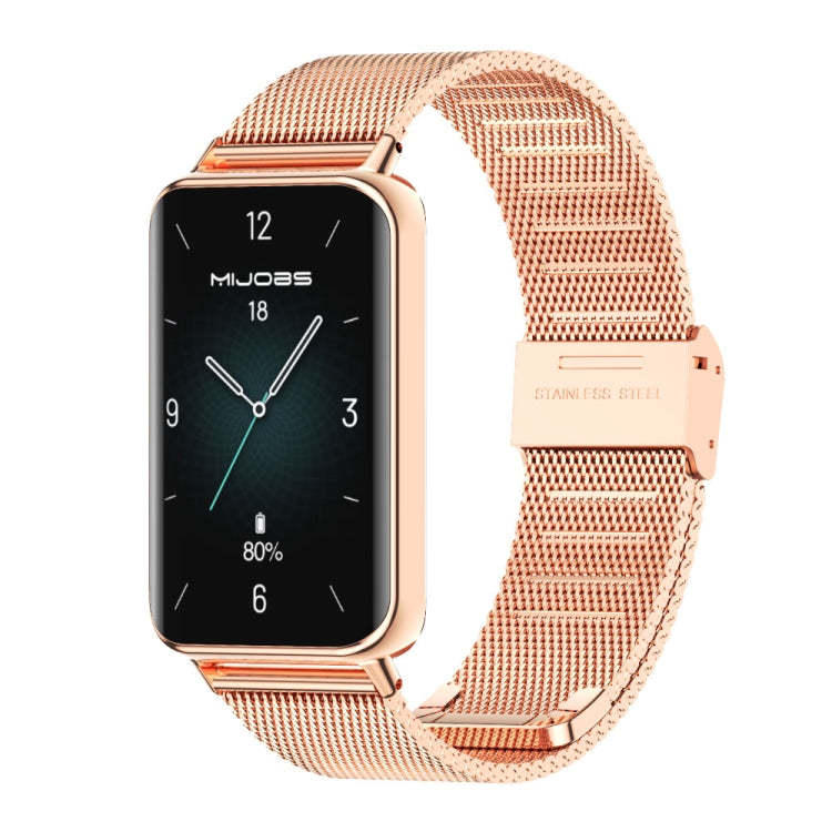 For Honor Band 9 MIJOBS Milan Buckle Stainless Steel Watch Band(Rose Gold) - Watch Bands by MIJOBS | Online Shopping UK | buy2fix