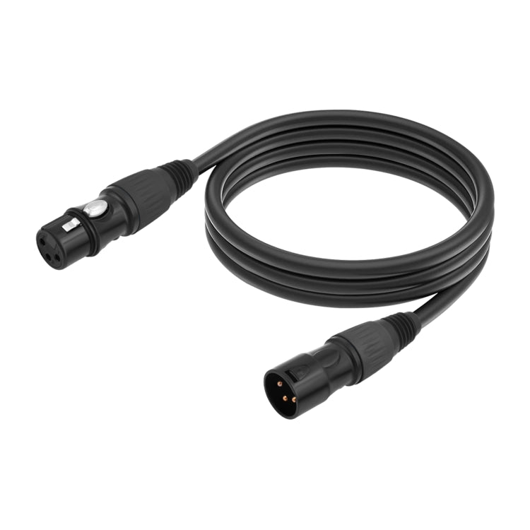 JC1015 XLR 3pin Male to Female Audio Cable, Length:3m(Black) - Microphone Audio Cable & Connector by buy2fix | Online Shopping UK | buy2fix