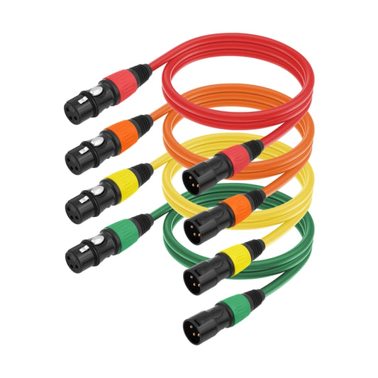 4 Color / Set JC1015 XLR 3pin Male to Female Audio Cable, Length:1m - Microphone Audio Cable & Connector by buy2fix | Online Shopping UK | buy2fix