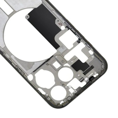 For iPhone 15 Pro Middle Frame Bezel Plate with Side Keys + Card Tray, Version:CE EU Version(Black) - LCD Related Parts by buy2fix | Online Shopping UK | buy2fix