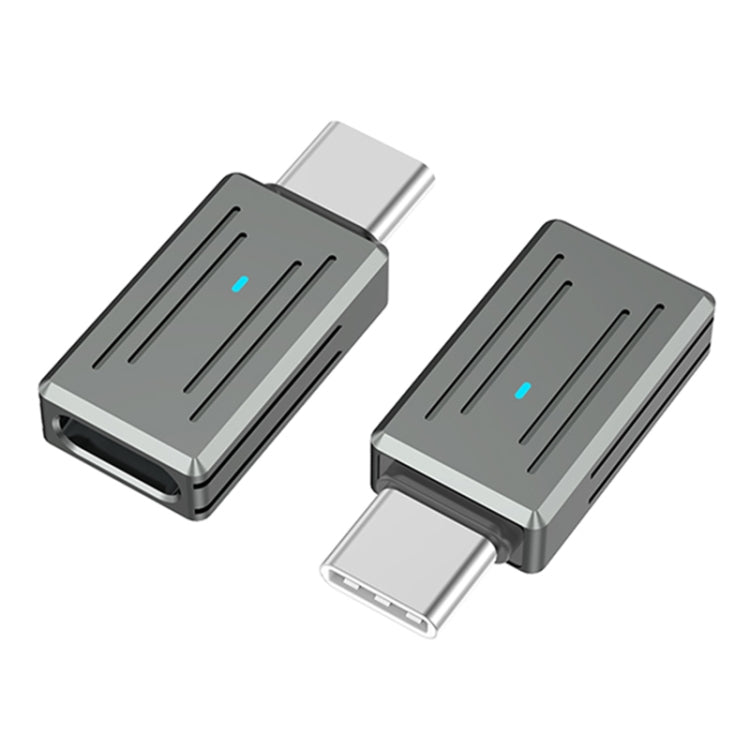 USB-C / Type-C Male to 8 Pin Female Zinc Alloy PD Adapter, Support Fast Charging / Data Transmission(Gun Metal) - Converter & Adapter by buy2fix | Online Shopping UK | buy2fix