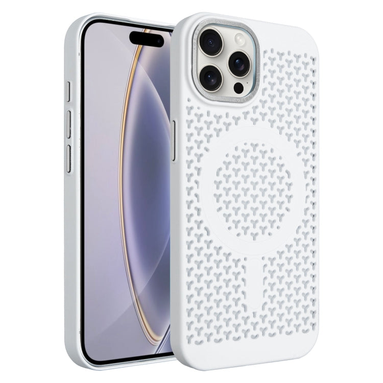 For iPhone 16 Pro Max Ice Feeling Cooling MagSafe Magnetic Phone Case(White) - iPhone 16 Pro Max Cases by buy2fix | Online Shopping UK | buy2fix