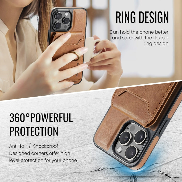 For iPhone 14 Pro Max DG.MING K1 MagSafe Detachable Wallet RFID Back Cover Phone Case(Brown) - iPhone 14 Pro Max Cases by DG.MING | Online Shopping UK | buy2fix