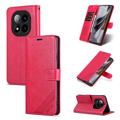 For Redmi Note 14 Pro 5G AZNS Sheepskin Texture Flip Leather Phone Case(Red) - Note 14 Pro Cases by AZNS | Online Shopping UK | buy2fix