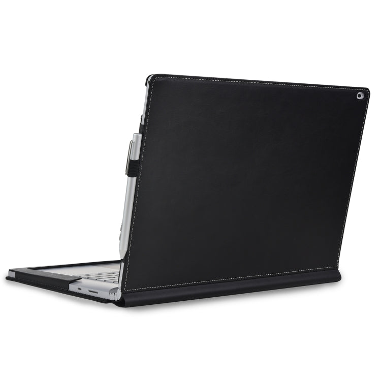 For Microsoft Surface Book 3 / 2 / 1 15 inch Deformation All-inclusive Leather Laptop Case(Black) - Screen & Keyboard Cover by buy2fix | Online Shopping UK | buy2fix