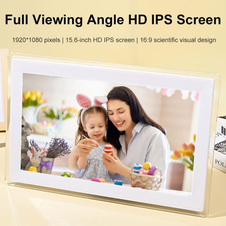 15.6 inch IPS Screen Digital Cloud Photo Frame Wall Mounted LED Advertising Machine, Plug Type:AU Plug(Black) - 15 inch Above by buy2fix | Online Shopping UK | buy2fix