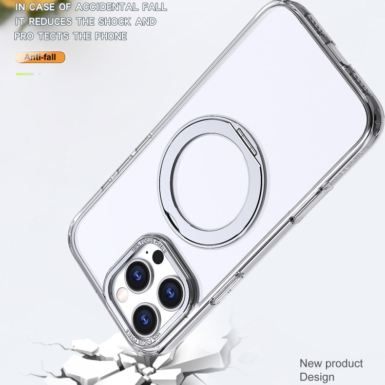 For iPhone 16 Pro Max Wing Series MagSafe Magnetic Ring Holder Phone Case(Transparent) - iPhone 16 Pro Max Cases by buy2fix | Online Shopping UK | buy2fix