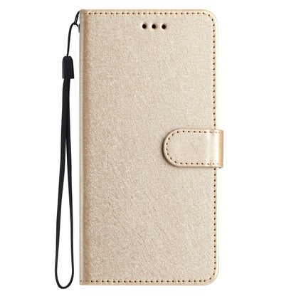 For iPhone 16 Pro Silk Texture Horizontal Flip Leather Phone Case(Gold) - iPhone 16 Pro Cases by buy2fix | Online Shopping UK | buy2fix