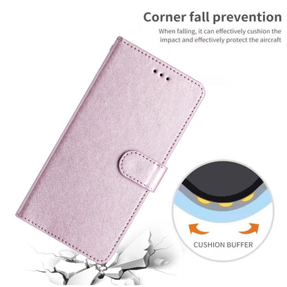 For iPhone 16 Pro Silk Texture Horizontal Flip Leather Phone Case(Rose Pink) - iPhone 16 Pro Cases by buy2fix | Online Shopping UK | buy2fix