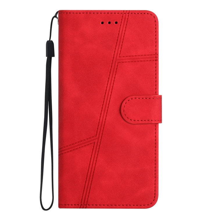 For iPhone 16 Skin-feel Stitching Leather Phone Case(Red) - iPhone 16 Cases by buy2fix | Online Shopping UK | buy2fix