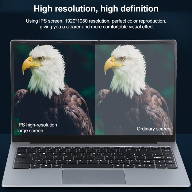 14 inch Windows 11 Laptop, 8GB+256GB, Gen 5th Intel Core i3 CPU, 180 Degree Rotation Axis(Silver) - Others by buy2fix | Online Shopping UK | buy2fix