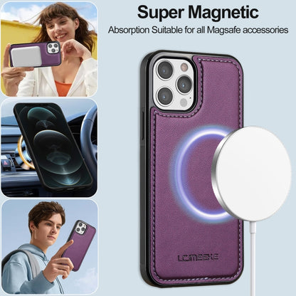 For iPhone 14 Pro Max LC.IMEEKE L2 Series Detachable Magsafe PU Phone Case with Lanyard(Purple) - iPhone 14 Pro Max Cases by LC.IMEEKE | Online Shopping UK | buy2fix