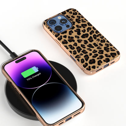 For iPhone 16 Pro Max Nano Plating Leopard Print Phone Case(Gold) - iPhone 16 Pro Max Cases by buy2fix | Online Shopping UK | buy2fix