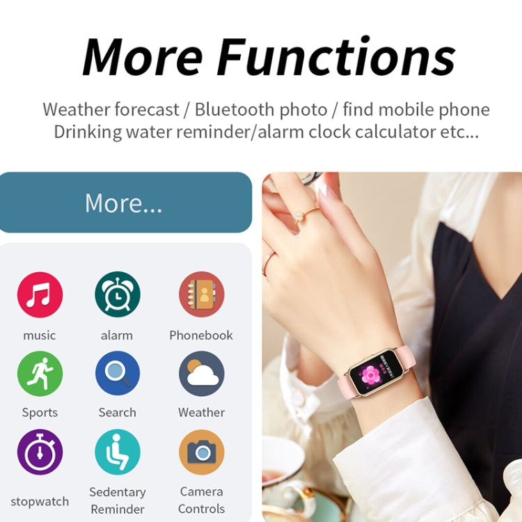 CY22 1.47 inch Silicone Strap IP67 Waterproof Smart Watch, Support Heart Rate / Blood Pressure(Pink) - Smart Watches by buy2fix | Online Shopping UK | buy2fix