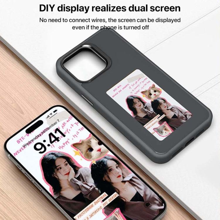 For iPhone 16 Pro Four-Color E-ink Screen NFC DIY Phone Case(Pink) - iPhone 16 Pro Cases by buy2fix | Online Shopping UK | buy2fix