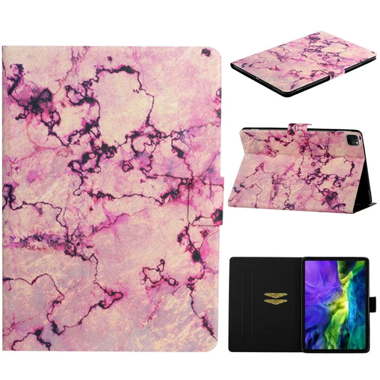 For iPad Pro 11 2024 Colored Drawing Pattern Flip Leather Smart Tablet Case(Pink Marble) - iPad Pro 11 2024 Cases by buy2fix | Online Shopping UK | buy2fix