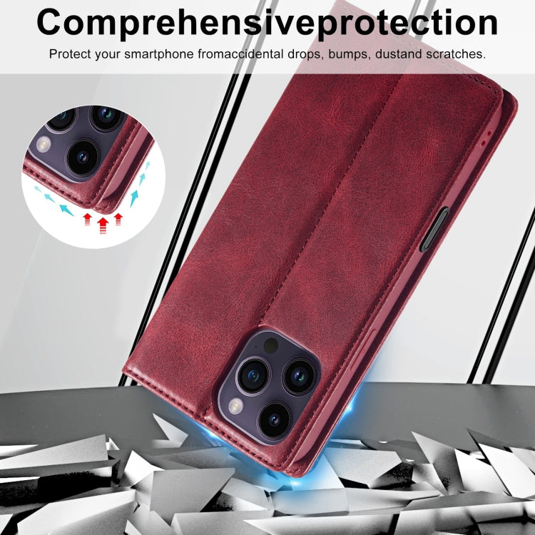 For iPhone 16 Pro Max LC.IMEEKE RFID Anti-theft Leather Phone Case(Red) - iPhone 16 Pro Max Cases by LC.IMEEKE | Online Shopping UK | buy2fix