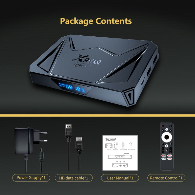 X96Q Pro+ Cortex-A55 Android 14 Octa-core CPU 4K HD Internet Set-top Box, RAM:4GB+32GB(AU Plug) - Others by buy2fix | Online Shopping UK | buy2fix