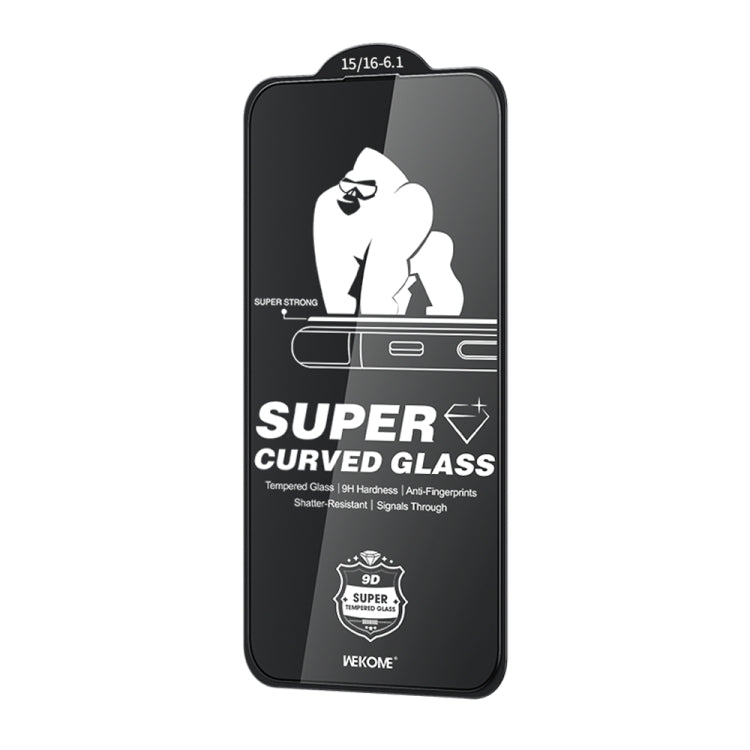 For iPhone 16 / 15 WK WTP-091 King Kong 6D Curved HD Tempered Glass Film - iPhone 16 Tempered Glass by WK | Online Shopping UK | buy2fix