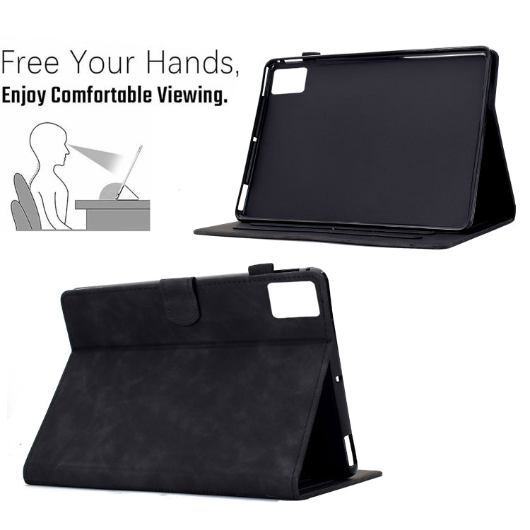 For Lenovo Tab M11 / Xiaoxin Pad 2024 Cats Embossed Leather Smart Tablet Case(Black) - Lenovo by buy2fix | Online Shopping UK | buy2fix