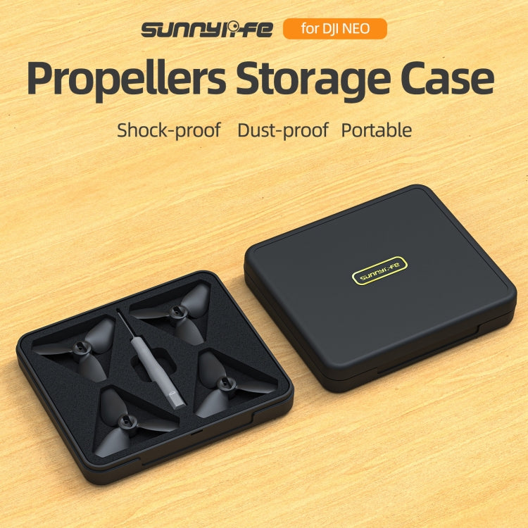 For DJI Neo Sunnylife NEO Propellers Case Storage Mini Travel Case Box(Black) - Backpacks & Bags by Sunnylife | Online Shopping UK | buy2fix