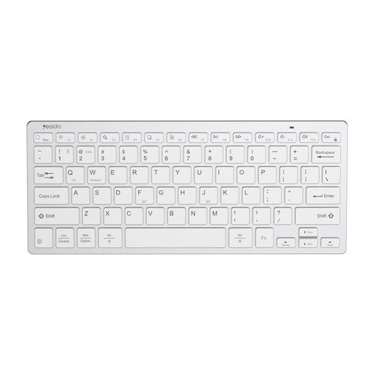 Yesido KB11 Portable 78 Keys 2.4G Bluetooth Dual-mode Wireless Computer Keyboard(White) - Wireless Keyboard by Yesido | Online Shopping UK | buy2fix