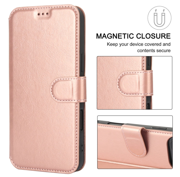 For iPhone 16 Pro Shockproof PU + TPU Leather Phone Case(Rose Gold) - iPhone 16 Pro Cases by buy2fix | Online Shopping UK | buy2fix