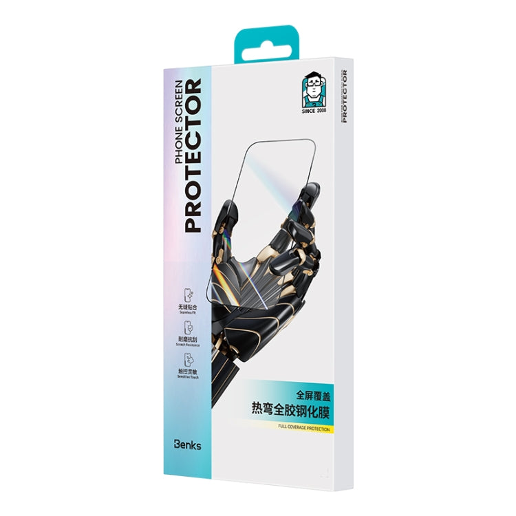 For iPhone 16 Pro Benks Black Gold Series 3D Heat Bending Full Glue Full Coverage HD Tempered Film - iPhone 16 Pro Tempered Glass by Benks | Online Shopping UK | buy2fix