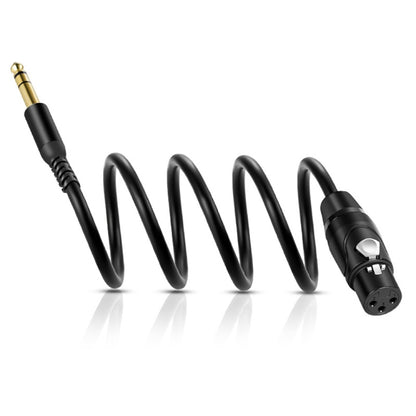 6.35mm to XRL Canon Female Dual Channel Microphone Audio Cable, Length:2m(Black) - Microphone Audio Cable & Connector by buy2fix | Online Shopping UK | buy2fix