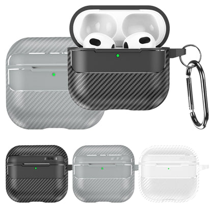 For AirPods 4 Carbon Fiber Texture Bluetooth Earphone Protective Case(Black) - For AirPods 4 by buy2fix | Online Shopping UK | buy2fix