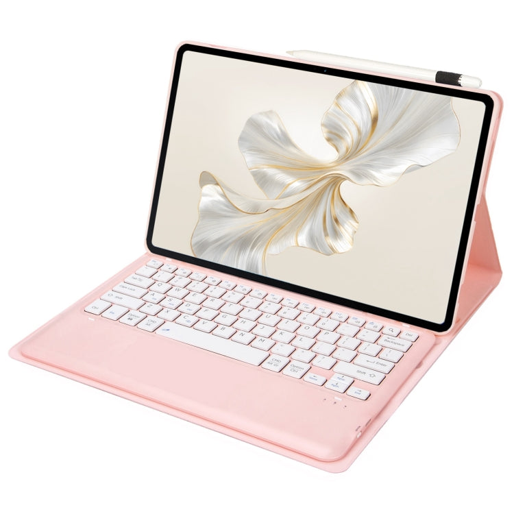 For Huawei MatePad Pro 12.2 Ultra-thin Detachable Bluetooth Keyboard Leather Tablet Case(Pink White) - Others Keyboard by buy2fix | Online Shopping UK | buy2fix