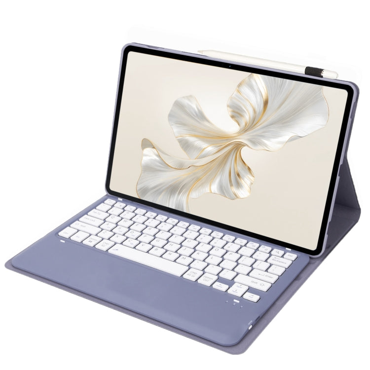 For Huawei MatePad Pro 12.2 Ultra-thin Detachable Bluetooth Keyboard Leather Tablet Case(Lavender White) - Others Keyboard by buy2fix | Online Shopping UK | buy2fix