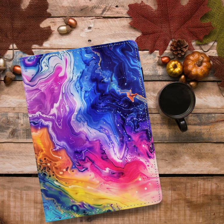 For Samsung Galaxy Tab A9+ Painted Pattern Leather Tablet Case(Marble) - Galaxy Tab A9+ by buy2fix | Online Shopping UK | buy2fix