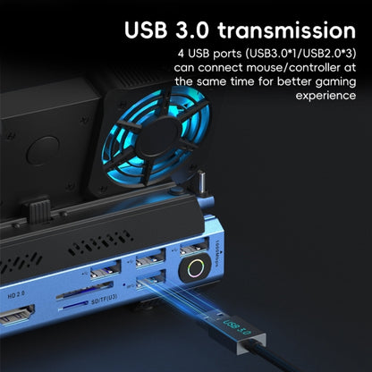 YCE-V279A 9 in 1 USB-C Gaming Dock Station with Detachable Fan(Blue Black) - Other Accessories by buy2fix | Online Shopping UK | buy2fix