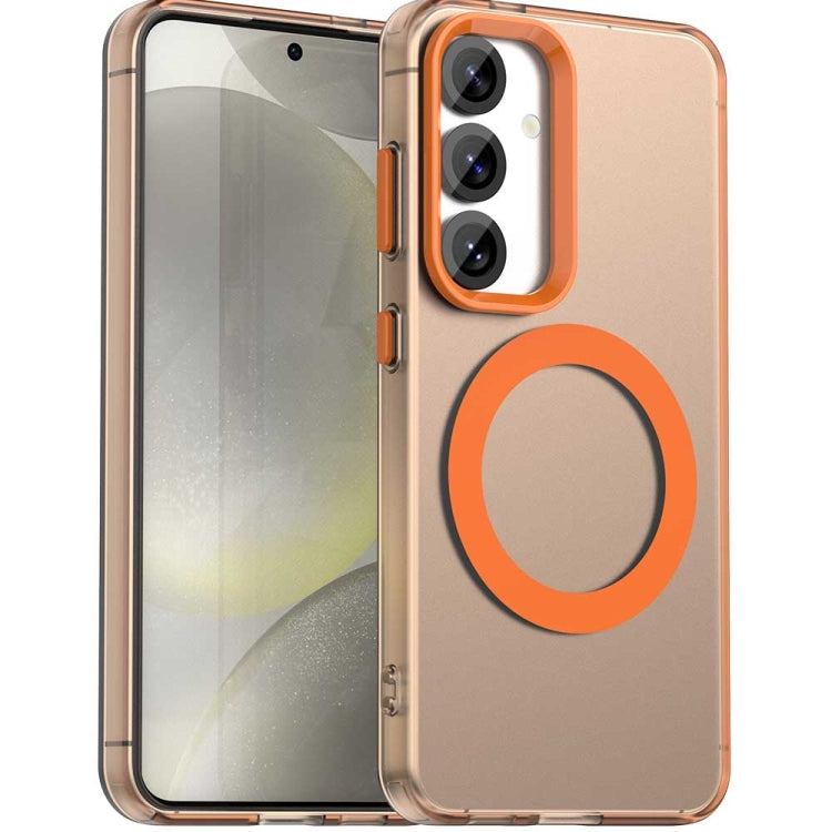 For Samsung Galaxy S25+ 5G Candy Magsafe PC Hybrid TPU Phone Case(Orange) - Galaxy S25+ 5G Cases by buy2fix | Online Shopping UK | buy2fix