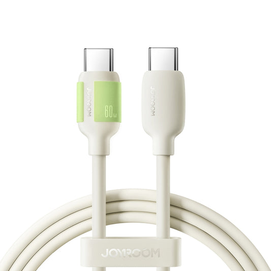 JOYROOM S-A53 Fluorescent Series 60W Type-C to Type-C Fast Charging Data Cable, Length:1.2m(Beige) - USB-C & Type-C Cable by JOYROOM | Online Shopping UK | buy2fix