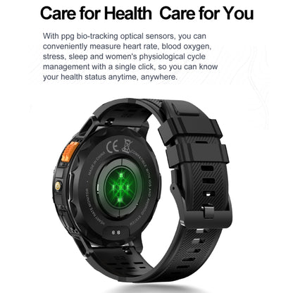 LEMFO K65 1.43 inch Bluetooth Call Smart Watch, Support Heart Rate / Blood Oxygen(Black) - Smart Watches by LEMFO | Online Shopping UK | buy2fix