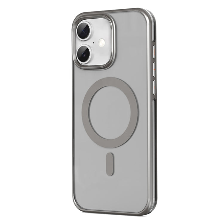 For iPhone 16 Mutural Airbag Anti-fall MagSafe Magnetic Phone Case(Grey) - iPhone 16 Cases by Mutural | Online Shopping UK | buy2fix