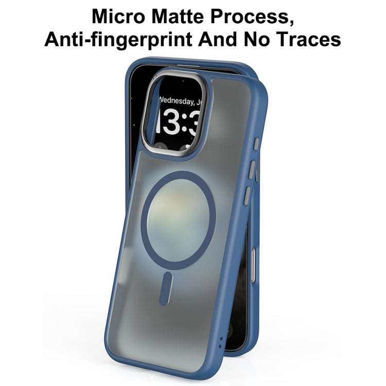 For iPhone 16 Mutural Skin Feel Series Frosted MagSafe Magnetic Phone Case(Light Blue) - iPhone 16 Cases by Mutural | Online Shopping UK | buy2fix