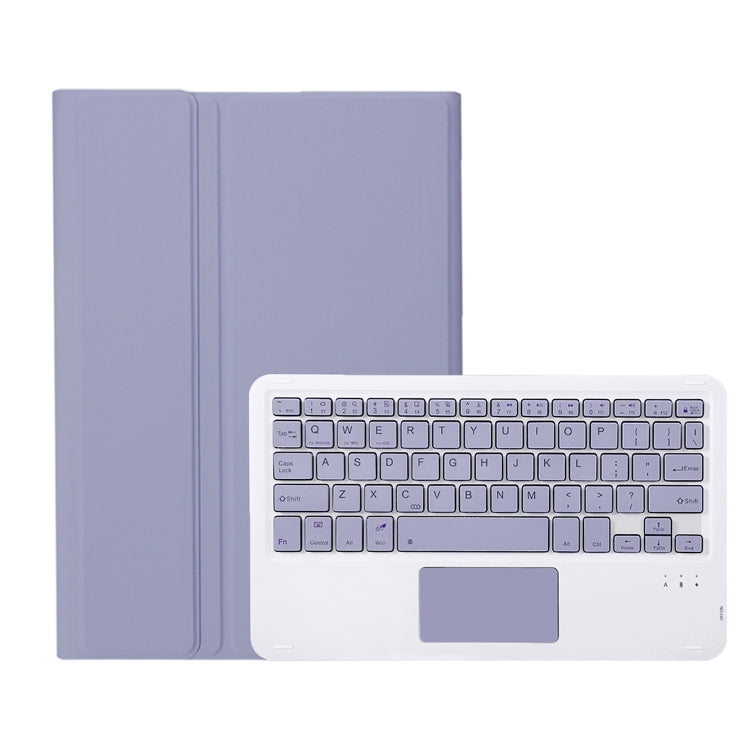 For Honor Pad X8a / X9 2024 AH25-A Ultra-thin Detachable Bluetooth Keyboard Leather Tablet Case with Touchpad(Lavender White) - Huawei Keyboard by buy2fix | Online Shopping UK | buy2fix