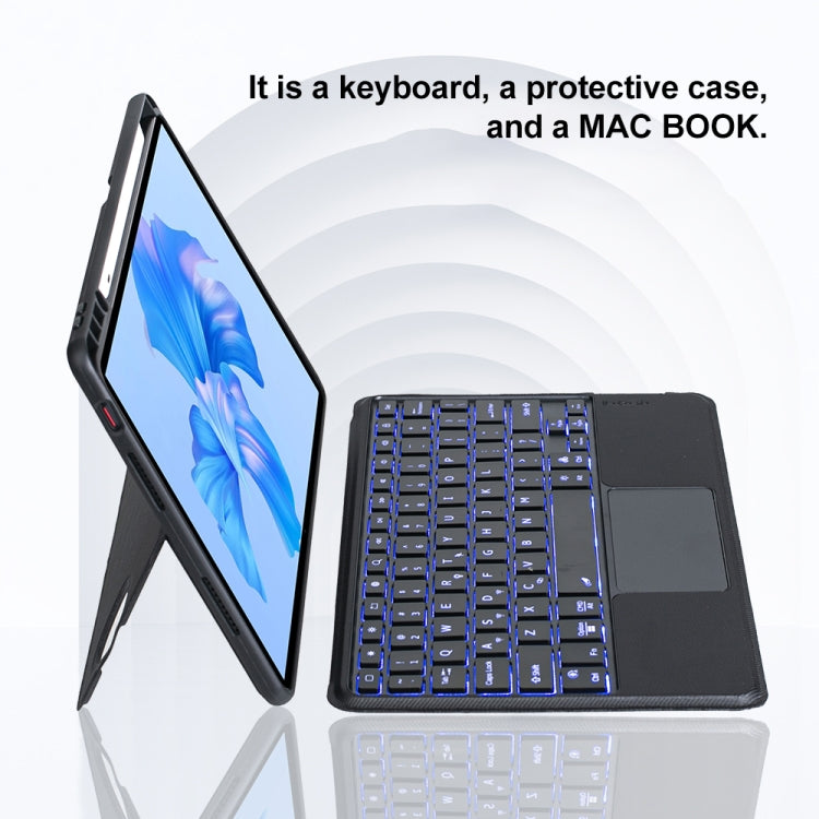 For Huawei MatePad Pro 11 2024 / 2022 Detachable Backlit Bluetooth Keyboard Leather Case with Touchpad(Black) - Huawei Keyboard by buy2fix | Online Shopping UK | buy2fix