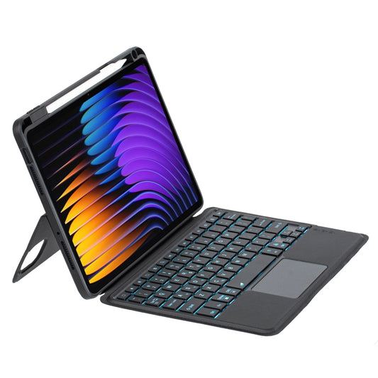 For Xiaomi Pad 7 / 7 Pro 11.2 inch Detachable Backlit Bluetooth Keyboard Leather Case with Touchpad(Black) - Others Keyboard by buy2fix | Online Shopping UK | buy2fix