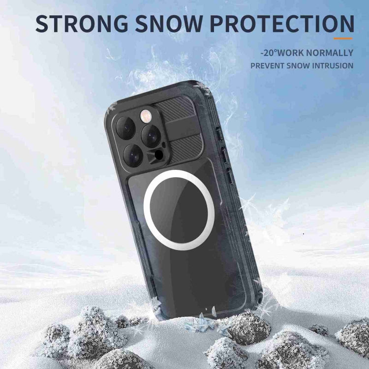 For iPhone 16 Pro Max RedPepper IP68 Waterproof Triple-proof MagSafe Phone Case(Black) - iPhone 16 Pro Max Cases by RedPepper | Online Shopping UK | buy2fix