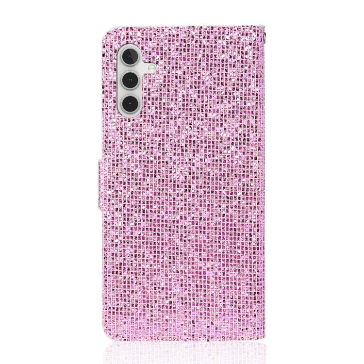 For Samsung Galaxy S25+ 5G Glitter Powder Filp Leather Phone Case(Pink) - Galaxy S25+ 5G Cases by buy2fix | Online Shopping UK | buy2fix