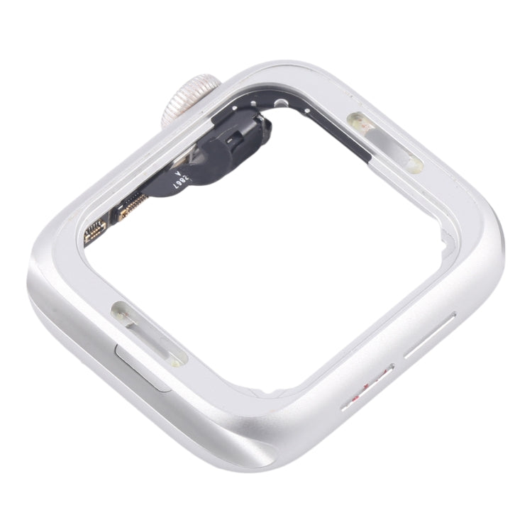 For Apple Watch Series 4 44MM GPS Aluminium Alloy Middle Frame Bezel Plate with Crown Spin Axis Flex Cable(Silver) - Middle Frame by buy2fix | Online Shopping UK | buy2fix