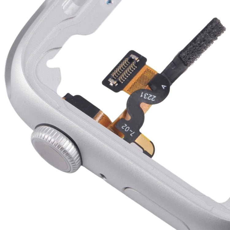 For Apple Watch Series  8 / 9 41MM LTE Aluminium Alloy Middle Frame Bezel Plate with Crown Spin Axis Flex Cable(Silver) - Middle Frame by buy2fix | Online Shopping UK | buy2fix