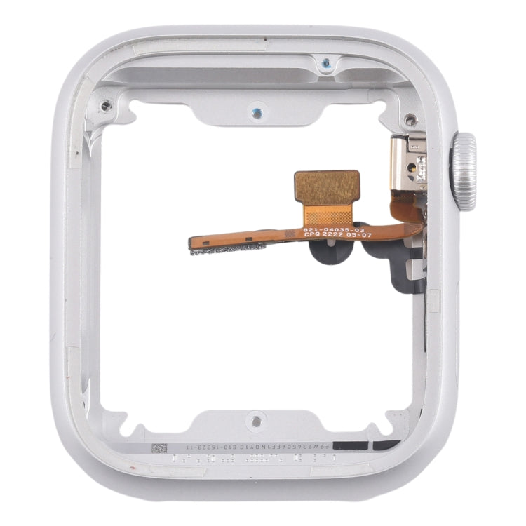 For Apple Watch Series  8 / 9 41MM GPS Aluminium Alloy Middle Frame Bezel Plate with Crown Spin Axis Flex Cable(Silver) - Middle Frame by buy2fix | Online Shopping UK | buy2fix