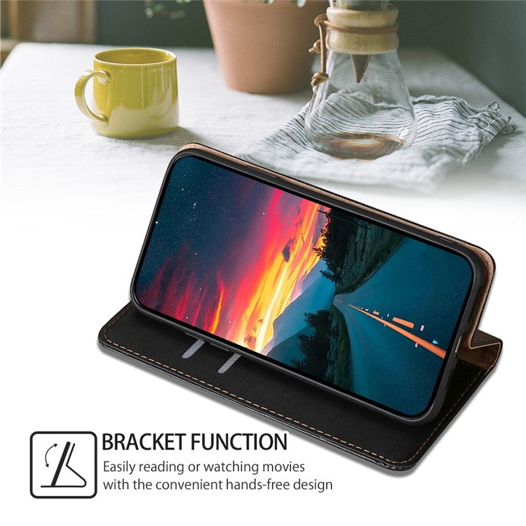 For Samsung Galaxy S25 Ultra 5G Gloss Oil Solid Color Magnetic Leather Phone Case(Black) - Galaxy S25 Ultra 5G Cases by buy2fix | Online Shopping UK | buy2fix