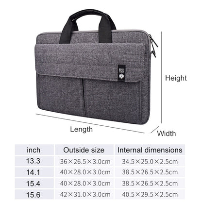 ST08 Handheld Briefcase Carrying Storage Bag with Shoulder Strap for 13.3 inch Laptop(Black) - 13.3 inch by buy2fix | Online Shopping UK | buy2fix